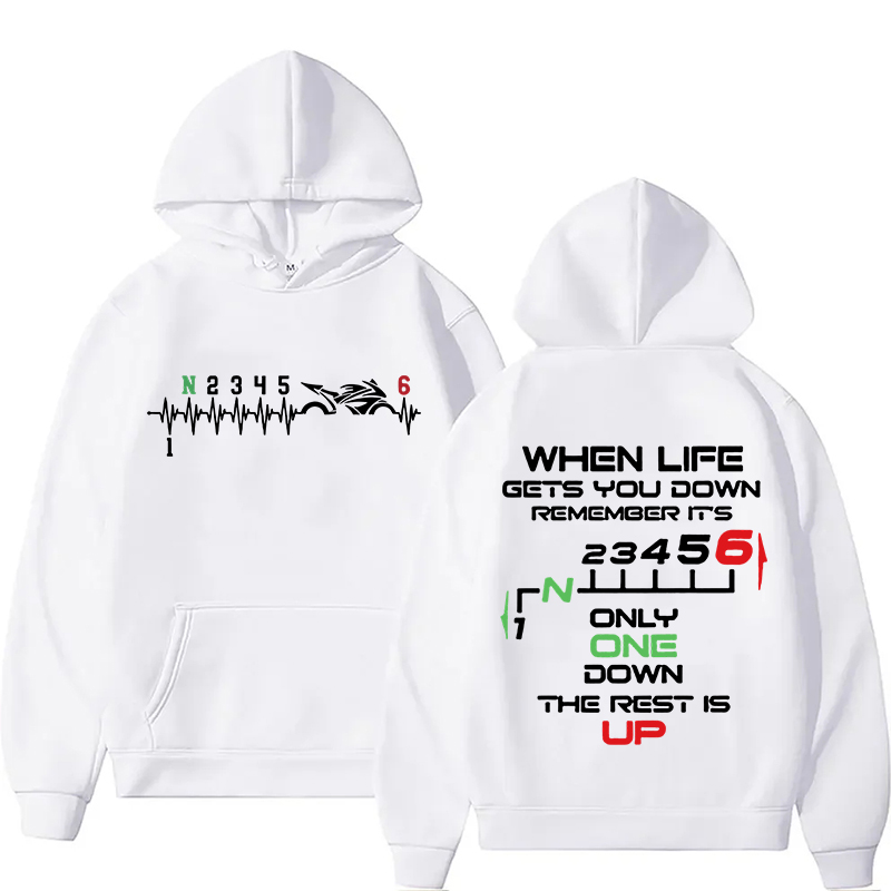 Motorcycle Gear Hoodie - 새로운 1N23456 모터사이클 기어 디자인의 여성용