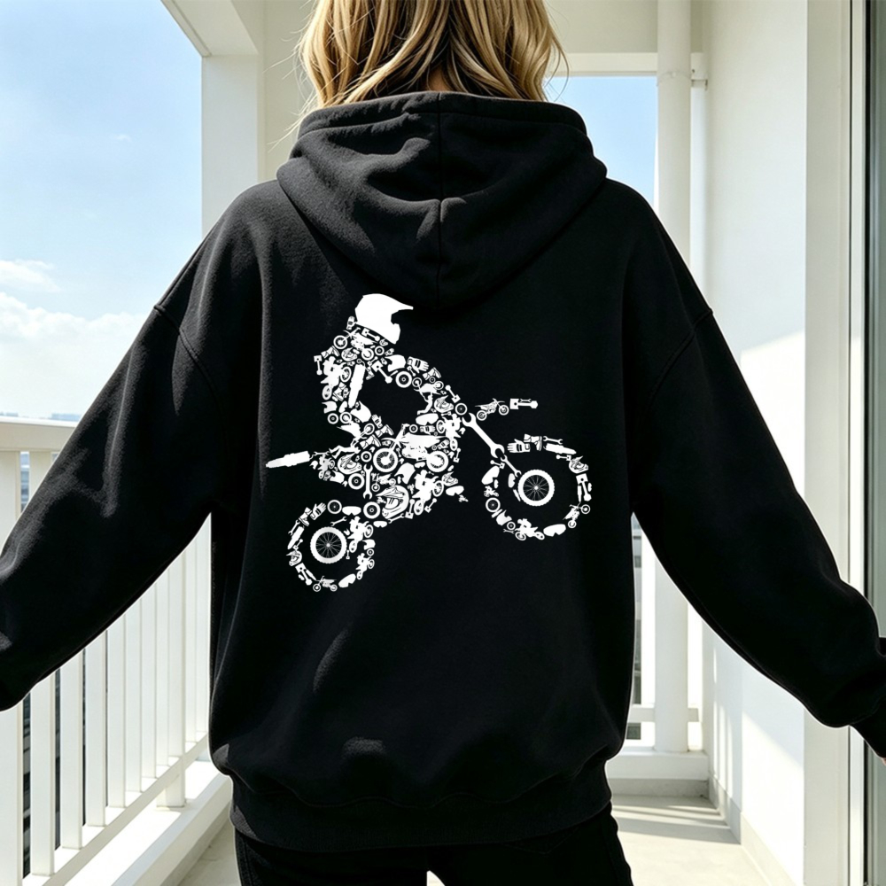 오토바이 장비 아트 프린트 남성용 스웨트셔츠, 캐주얼  - Motorcycle Gear Hoodie 리뷰 및 가격