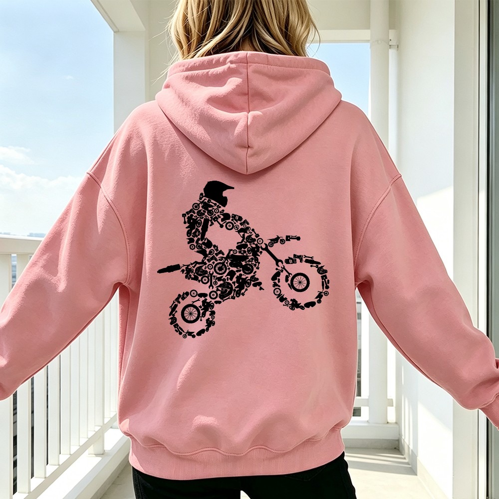 오토바이 장비 아트 프린트 남성용 스웨트셔츠, 캐주얼  - Motorcycle Gear Hoodie 리뷰 및 가격