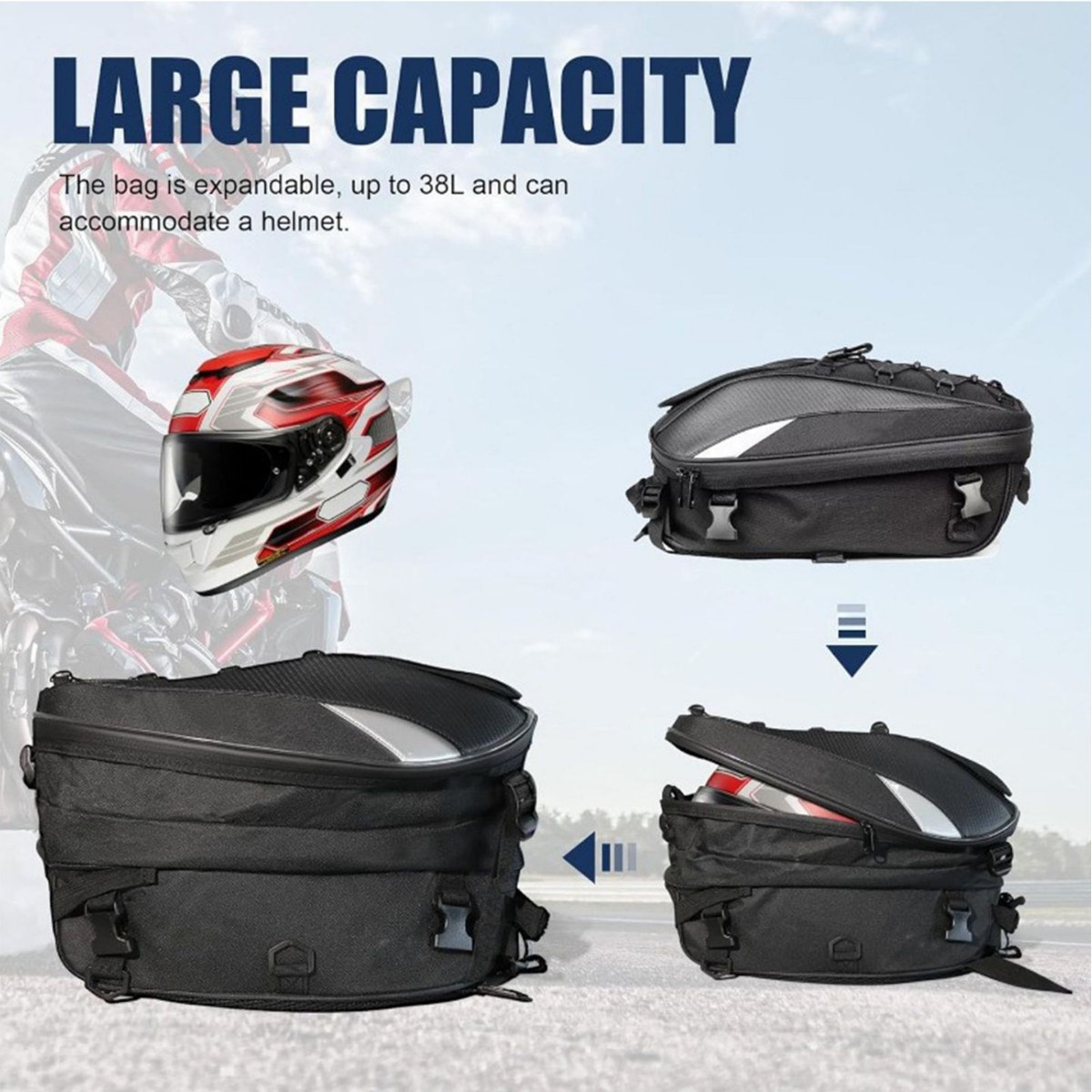 오토바이 헬멧 가방, 대용량 백팩, 라이딩용 뒷좌석 여 - Motorcycle Gear With Airbag 리뷰 및 가격