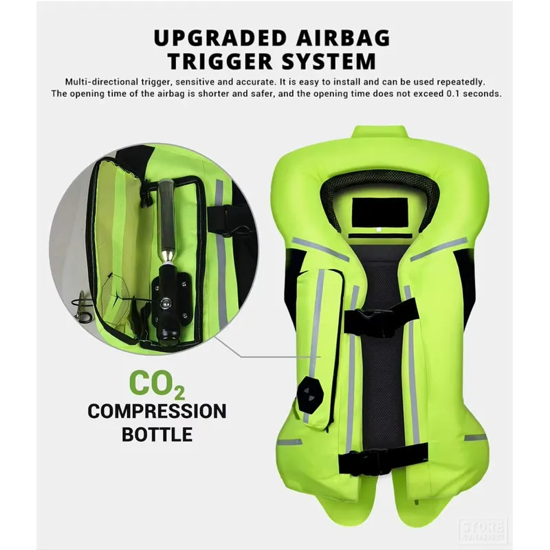 오토바이용 에어백 조끼, 반사 소재 안전 조끼, 레이싱 - Motorcycle Gear With Airbag 리뷰 및 가격