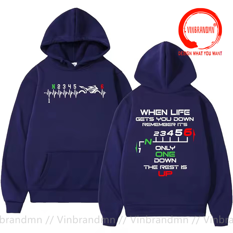 1N23456 오토바이 기어 시프트 원 업 파이브 다운 - Motorcycle Gear Hoodie 리뷰 및 가격