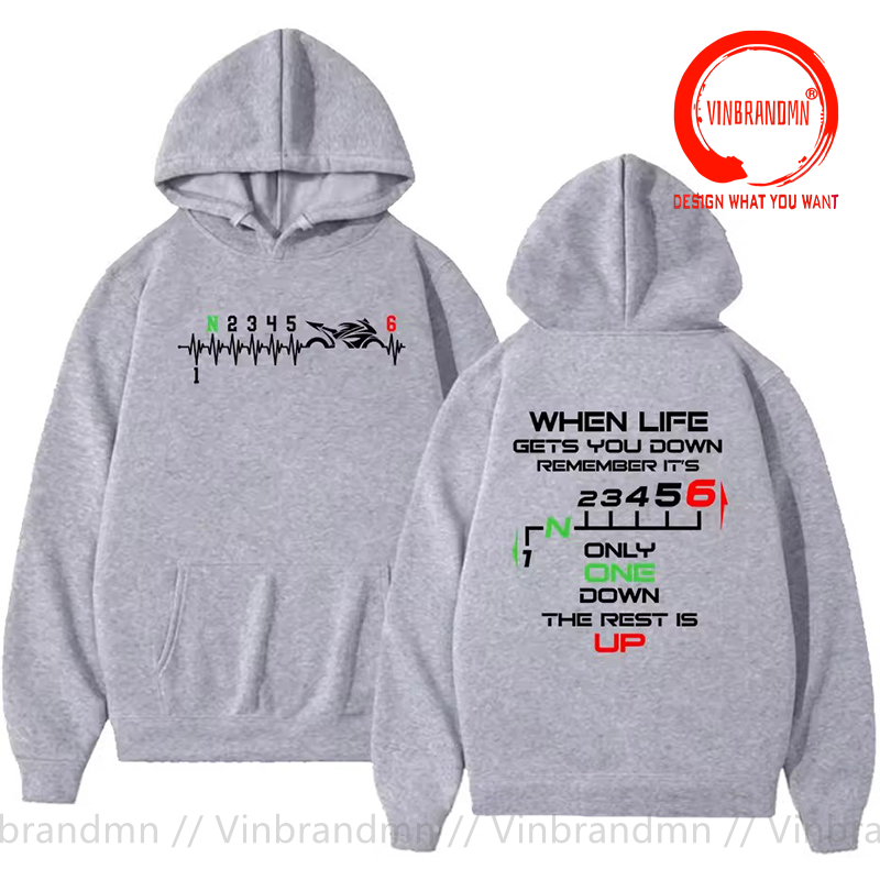 1N23456 오토바이 기어 시프트 원 업 파이브 다운 - Motorcycle Gear Hoodie 리뷰 및 가격
