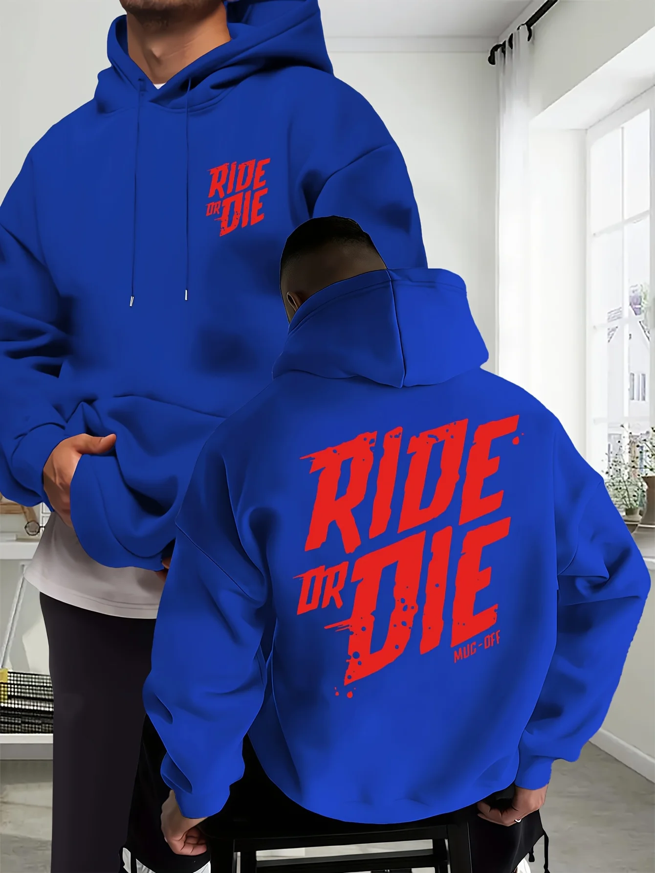 남성용 바이커 후디 라이드 오어 다이 레터 그래픽 백  - Motorcycle Gear Hoodie 리뷰 및 가격